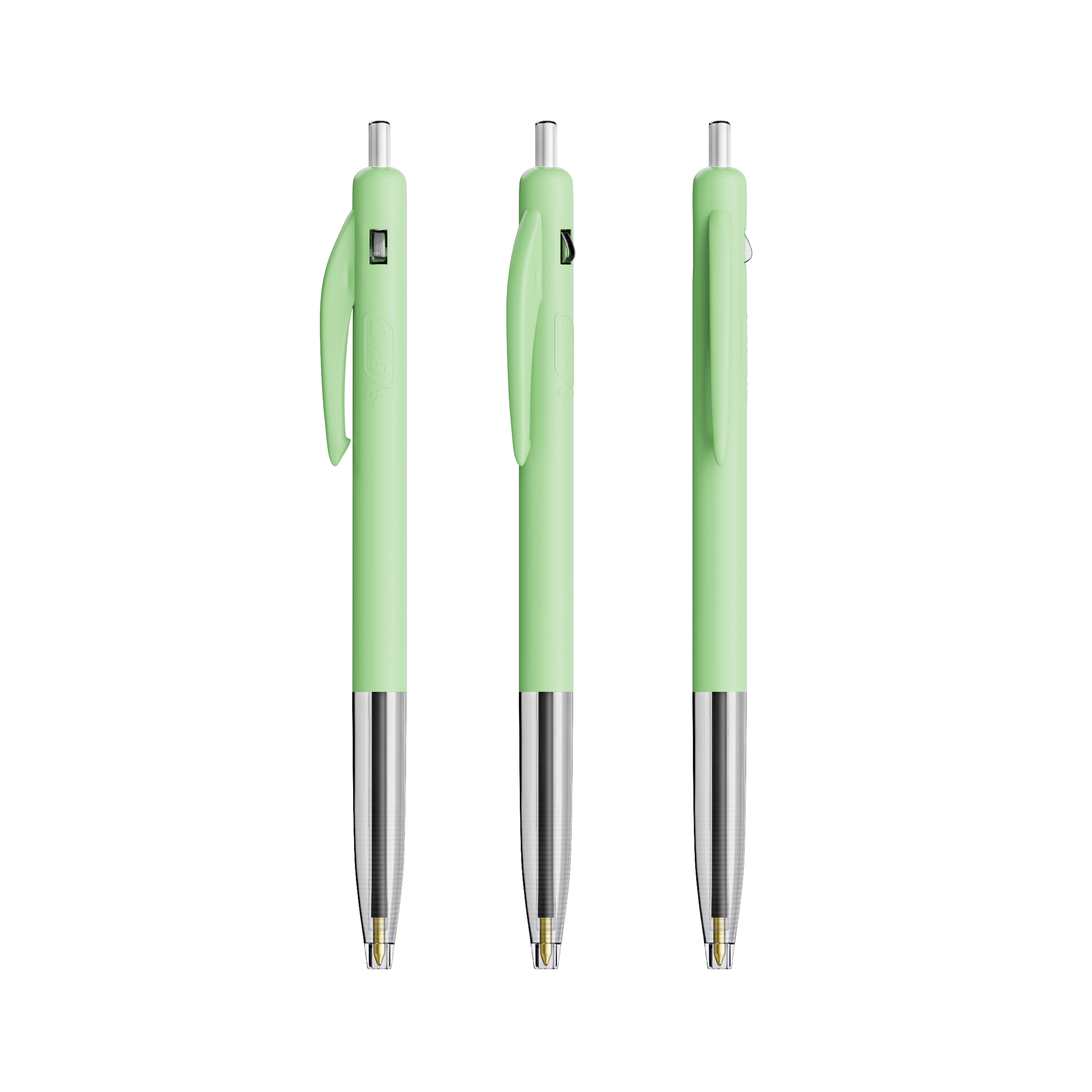Stylo rétractable publicitaire BIC® M10® Clic Couleur Vert Pastel